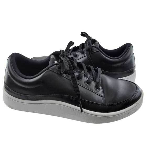 Allbirds Mens Sneakers Vegan Leather Plant Pacers Size 8 Black Blizzard Low Top - Picture 1 of 10